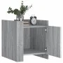 Mesita de noche madera de ingeniería gris Sonoma 45x50x50 cm de , Mesitas de noche - Ref: Foro24-848302, Precio: 47,72 €, Des...