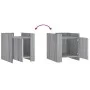 Mesita de noche madera de ingeniería gris Sonoma 45x50x50 cm de , Mesitas de noche - Ref: Foro24-848302, Precio: 47,72 €, Des...