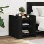 Nachttisch aus schwarzem Ingenieurholz 45x50x50 cm von , Nachttische - Ref: Foro24-848291, Preis: 45,90 €, Rabatt: %