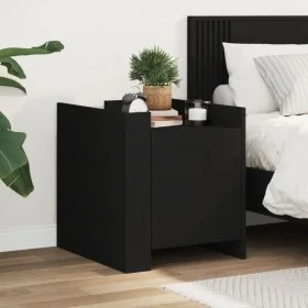 Mesita de noche madera de ingeniería negro 45x50x50 cm by , Nightstands - Ref: Foro24-848298, Price: 51,87 €, Discount: %