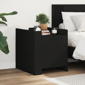 Nachttisch aus schwarzem Ingenieurholz 45x50x50 cm von , Nachttische - Ref: Foro24-848298, Preis: 52,67 €, Rabatt: %
