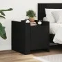 Nachttisch aus schwarzem Ingenieurholz 45x50x50 cm von , Nachttische - Ref: Foro24-848298, Preis: 51,86 €, Rabatt: %
