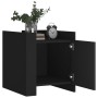 Mesita de noche madera de ingeniería negro 45x50x50 cm by , Nightstands - Ref: Foro24-848298, Price: 52,67 €, Discount: %