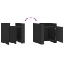 Mesita de noche madera de ingeniería negro 45x50x50 cm by , Nightstands - Ref: Foro24-848298, Price: 52,67 €, Discount: %