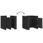 Nachttisch aus schwarzem Ingenieurholz 45x50x50 cm von , Nachttische - Ref: Foro24-848298, Preis: 51,86 €, Rabatt: %