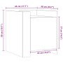 Nachttisch aus schwarzem Ingenieurholz 45x50x50 cm von , Nachttische - Ref: Foro24-848298, Preis: 52,67 €, Rabatt: %