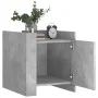 Mesita de noche madera de ingeniería gris hormigón 45x50x50 cm by , Nightstands - Ref: Foro24-848300, Price: 45,02 €, Discoun...