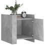 Mesita de noche madera de ingeniería gris hormigón 45x50x50 cm de , Mesitas de noche - Ref: Foro24-848300, Precio: 45,65 €, D...