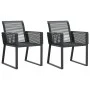 Gartenstühle, 2 Stück, aus schwarzem synthetischem Rattan. von , Gartenstühle - Ref: Foro24-4008113, Preis: 191,00 €, Rabatt: %