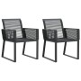 Sillas de jardín 2 unidades ratán sintético negro by , Garden chairs - Ref: Foro24-4008113, Price: 193,91 €, Discount: %