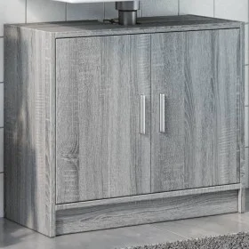 Waschbeckenunterschrank aus Sonoma-Grau 63x29x55 cm aus Holzwerkstoff von , Badezimmermöbel - Ref: Foro24-848099, Preis: 51,4...