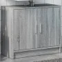 Armario de lavabo madera de ingeniería gris Sonoma 63x29x55 cm by , Bathroom furniture - Ref: Foro24-848099, Price: 51,41 €, ...
