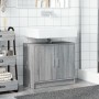 Waschbeckenunterschrank aus Sonoma-Grau 63x29x55 cm aus Holzwerkstoff von , Badezimmermöbel - Ref: Foro24-848099, Preis: 52,2...