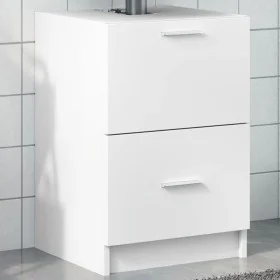 Waschbeckenunterschrank aus weißem Ingenieurholz 40x37x59 cm. von , Badezimmermöbel - Ref: Foro24-848101, Preis: 78,77 €, Rab...