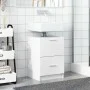 Armario de lavabo madera de ingeniería blanco 40x37x59 cm de , Muebles de baño - Ref: Foro24-848101, Precio: 78,77 €, Descuen...
