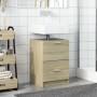 Waschbeckenunterschrank aus Sonoma-Eichen-Ingenieurholz 40x37x59 cm. von , Badezimmermöbel - Ref: Foro24-848103, Preis: 61,49...