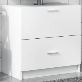 Waschbeckenunterschrank aus weißem Holzwerkstoff 59x37x59 cm. von , Badezimmermöbel - Ref: Foro24-848108, Preis: 69,77 €, Rab...