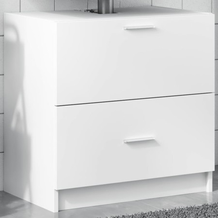 Waschbeckenunterschrank aus weißem Holzwerkstoff 59x37x59 cm. von , Badezimmermöbel - Ref: Foro24-848108, Preis: 70,82 €, Rab...