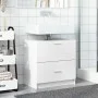 Waschbeckenunterschrank aus weißem Holzwerkstoff 59x37x59 cm. von , Badezimmermöbel - Ref: Foro24-848108, Preis: 69,77 €, Rab...