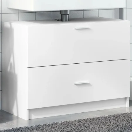 Waschbeckenunterschrank aus weißem Ingenieurholz 78x37x59 cm. von , Badezimmermöbel - Ref: Foro24-848115, Preis: 84,34 €, Rab...
