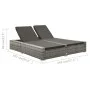 Graue Doppelliege aus synthetischem Rattan von vidaXL, Betten im Freien - Ref: Foro24-312155, Preis: 356,84 €, Rabatt: %
