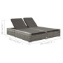Gray Synthetic Rattan Double Lounger by vidaXL, Outdoor beds - Ref: Foro24-312155, Price: 360,20 €, Discount: %