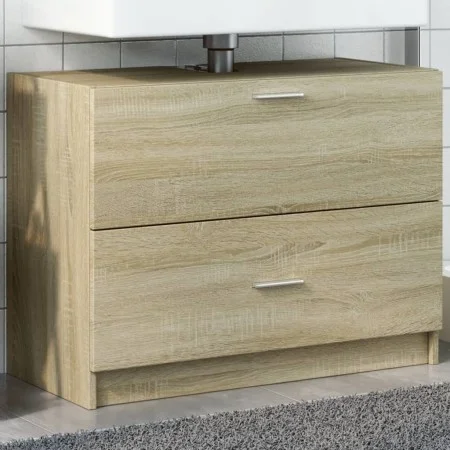 Waschbeckenunterschrank aus Sonoma-Eichen-Ingenieurholz 78x37x59 cm. von , Badezimmermöbel - Ref: Foro24-848117, Preis: 84,97...