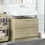 Waschbeckenunterschrank aus Sonoma-Eichen-Ingenieurholz 78x37x59 cm. von , Badezimmermöbel - Ref: Foro24-848117, Preis: 84,97...