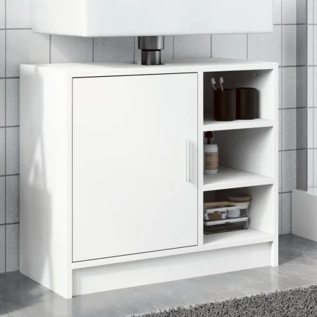 Waschbeckenunterschrank aus weißem Ingenieurholz 63x29x55 cm. von , Badezimmermöbel - Ref: Foro24-848129, Preis: 55,02 €, Rab...