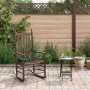 Silla mecedora con mesa plegable madera maciza de álamo marrón by , Rocking chairs - Ref: Foro24-3281256, Price: 168,66 €, Di...