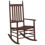 Schaukelstuhl mit klappbarem Tisch aus massivem braunem Pappelholz. von , Schaukelstühle - Ref: Foro24-3281256, Preis: 168,18...