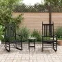 Mecedoras con asiento curvo 2 uds madera álamo maciza negro by , Rocking chairs - Ref: Foro24-3281586, Price: 198,78 €, Disco...
