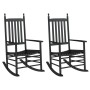 Mecedoras con asiento curvo 2 uds madera álamo maciza negro by , Rocking chairs - Ref: Foro24-3281586, Price: 200,55 €, Disco...