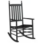 Mecedoras con asiento curvo 2 uds madera álamo maciza negro by , Rocking chairs - Ref: Foro24-3281586, Price: 198,78 €, Disco...