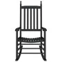Mecedoras con asiento curvo 2 uds madera álamo maciza negro by , Rocking chairs - Ref: Foro24-3281586, Price: 198,78 €, Disco...