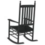 Mecedoras con asiento curvo 2 uds madera álamo maciza negro by , Rocking chairs - Ref: Foro24-3281586, Price: 198,78 €, Disco...
