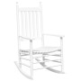 2 Schaukelstühle, 1 klappbarer Tisch aus massivem weißem Pappelholz. von , Schaukelstühle - Ref: Foro24-3281592, Preis: 285,3...