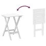 2 Schaukelstühle, 1 klappbarer Tisch aus massivem weißem Pappelholz. von , Schaukelstühle - Ref: Foro24-3281592, Preis: 269,8...