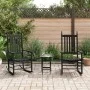 Sillas mecedoras 2 uds mesa plegable madera maciza álamo negro de , Mecedoras - Ref: Foro24-3281590, Precio: 233,82 €, Descue...