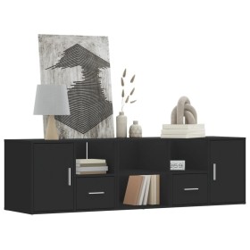 Eckschrank aus schwarzem Ingenieurholz 160x40x45 cm von , Schränke und Lagerung - Ref: Foro24-3307820, Preis: 117,06 €, Rabat...