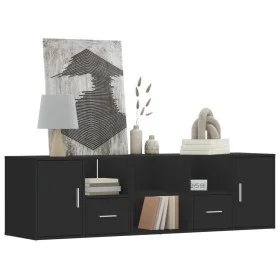 Eckschrank aus schwarzem Ingenieurholz 160x40x45 cm von , Schränke und Lagerung - Ref: Foro24-3307820, Preis: 115,66 €, Rabat...