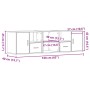 Mueble de esquina madera de ingeniería negro 160x40x45 cm by , Closets and storage - Ref: Foro24-3307820, Price: 117,06 €, Di...
