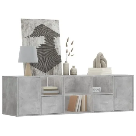 Mueble de esquina madera ingeniería gris hormigón 160x40x45 cm by , Closets and storage - Ref: Foro24-3307822, Price: 112,25 ...