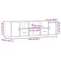 Mueble de esquina madera ingeniería gris hormigón 160x40x45 cm by , Closets and storage - Ref: Foro24-3307822, Price: 112,25 ...