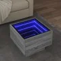 Mesa auxiliar con LED madera ingeniería gris Sonoma 40x40x30cm by , Coffee table - Ref: Foro24-847502, Price: 70,35 €, Discou...