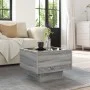 Mesa auxiliar con LED madera ingeniería gris Sonoma 40x40x30cm by , Coffee table - Ref: Foro24-847502, Price: 70,35 €, Discou...