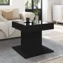 Mesa de centro con luz LED madera ingeniería negra 50x50x45 cm by , Coffee table - Ref: Foro24-847561, Price: 96,12 €, Discou...