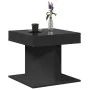 Mesa de centro con luz LED madera ingeniería negra 50x50x45 cm by , Coffee table - Ref: Foro24-847561, Price: 96,12 €, Discou...