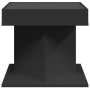 Mesa de centro con luz LED madera ingeniería negra 50x50x45 cm by , Coffee table - Ref: Foro24-847561, Price: 96,12 €, Discou...