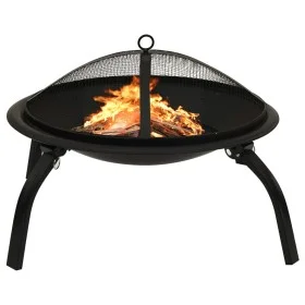 Kohlenbecken und Grill 2 in 1 mit Stahlschürhaken 56x56x49 cm von vidaXL, Kamine - Ref: Foro24-313352, Preis: 79,52 €, Rabatt: %